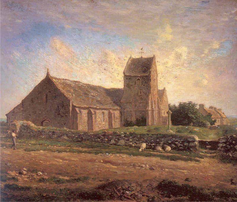 Jean-Franc Millet The Church of Greville Sweden oil painting art